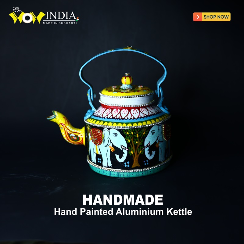 Hand Painted Aluminum Kettle