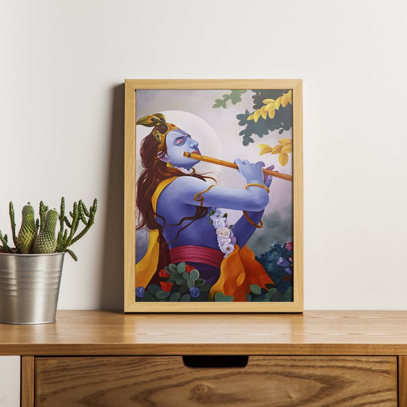 Lord Krishna Canvas Painting